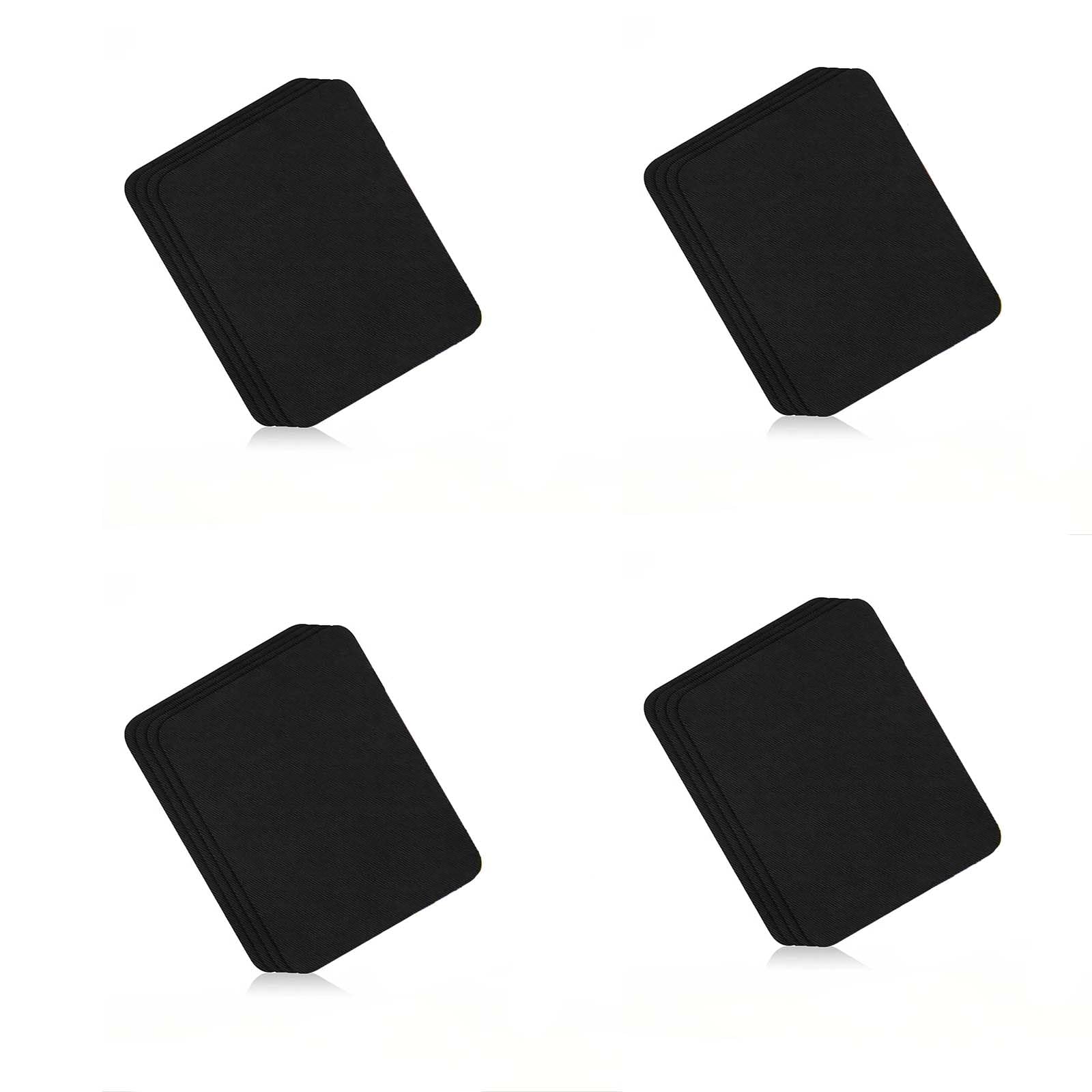 Iron on Patches for Clothing - ShiningUU 20 Pcs Black Polyester Fabric Repair Patches, 12.5 cm x 9.7 cm Iron-on Mending Tape for Jeans, Clothes Decoration