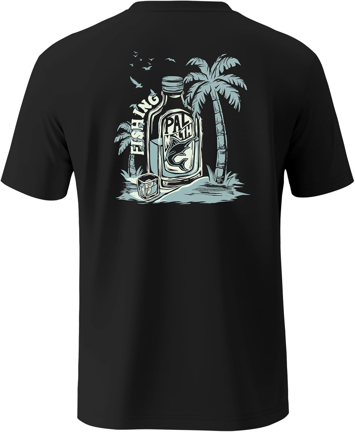 Palmyth Fishing Shirts for Men Short Sleeve T-Shirt UPF 50+ Sun Protection UV Tee