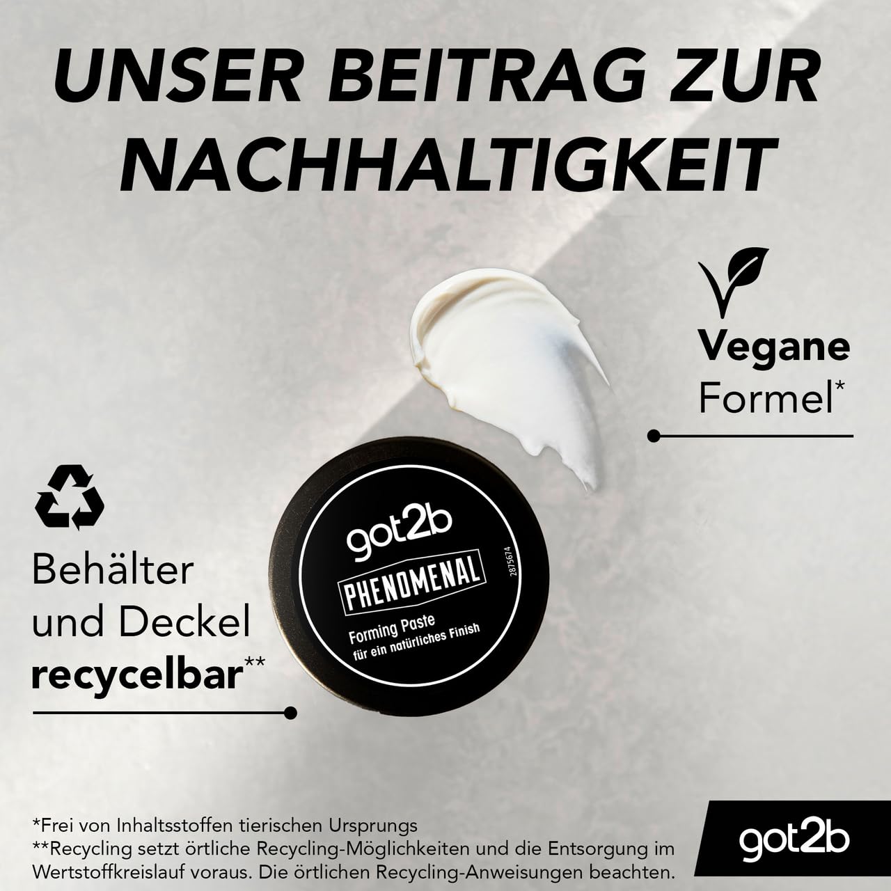 got2b Schwarzkopf Phenomenal Forming Paste Halt 3 (6x 100 ml), Haarwax für Männer verleiht einen phenomenalen Barbershop Style, Styling Gel für starken Halt & natürlichen Glanz