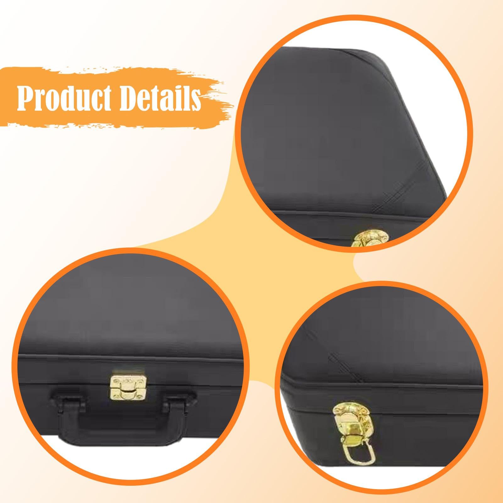 Generic Custodia per Strumenti a Fiato in Similpelle con Interno Imbottito, di Chiusura, Maniglia per Il Trasporto, Custodia Rigida Portatile Adatta a, per Tromba