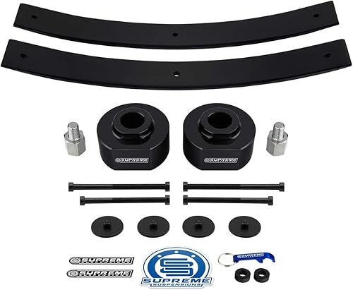 Miniatura 1 de Supreme Suspensions - Kit de elevación completo para Ford RangerExplorerBronco 2WD espaciadores Delrin de alta densidad y hojas cortas de acero +