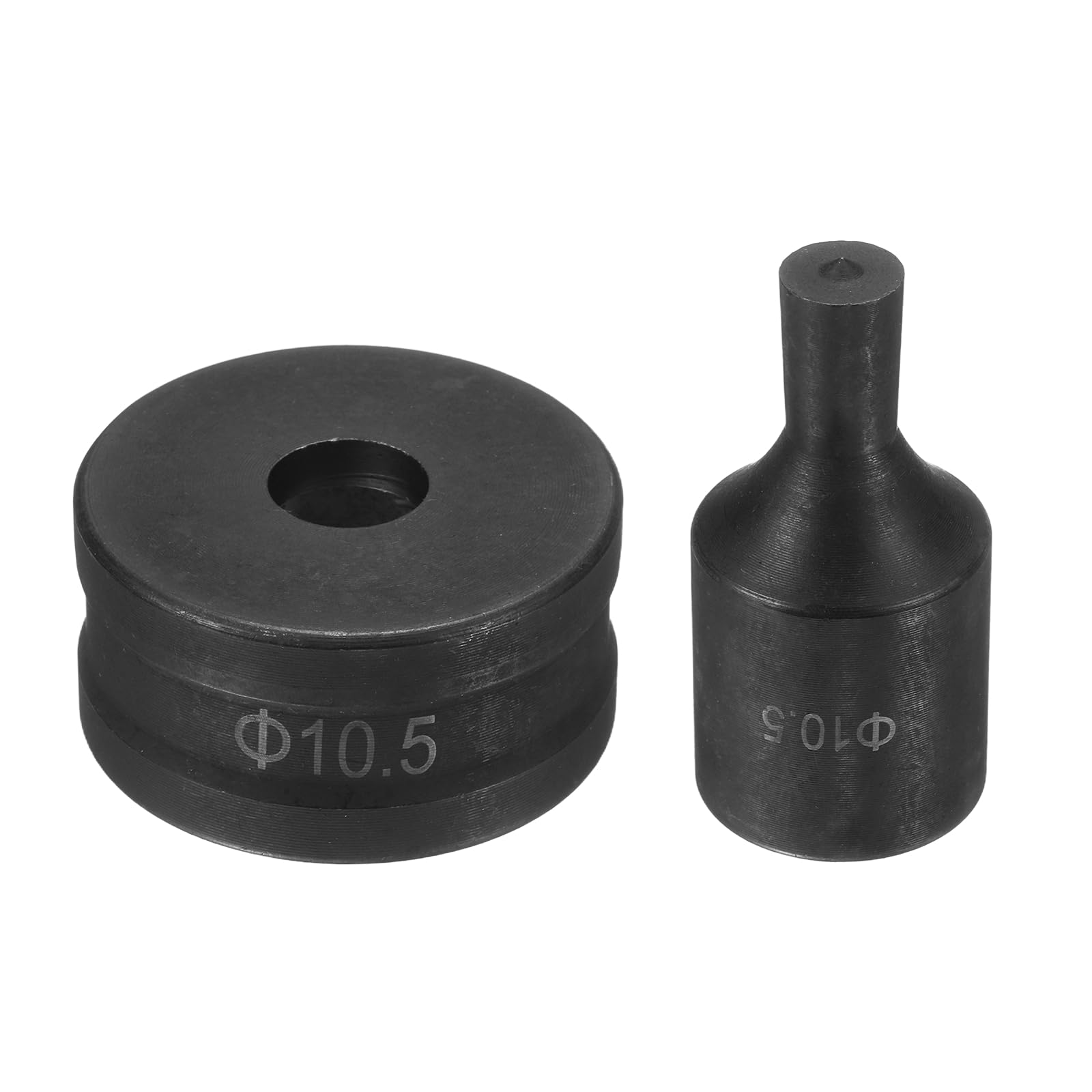 QUARKZMAN Punta Redonda de Vaso de Impacto, 10.5mm Matriz Hidráulica Adaptador 40Cr Acero Troquel Hidráulico para Carraca Perforar Punzonar para CH70 Eléctrica Perforación Máquina, Negro