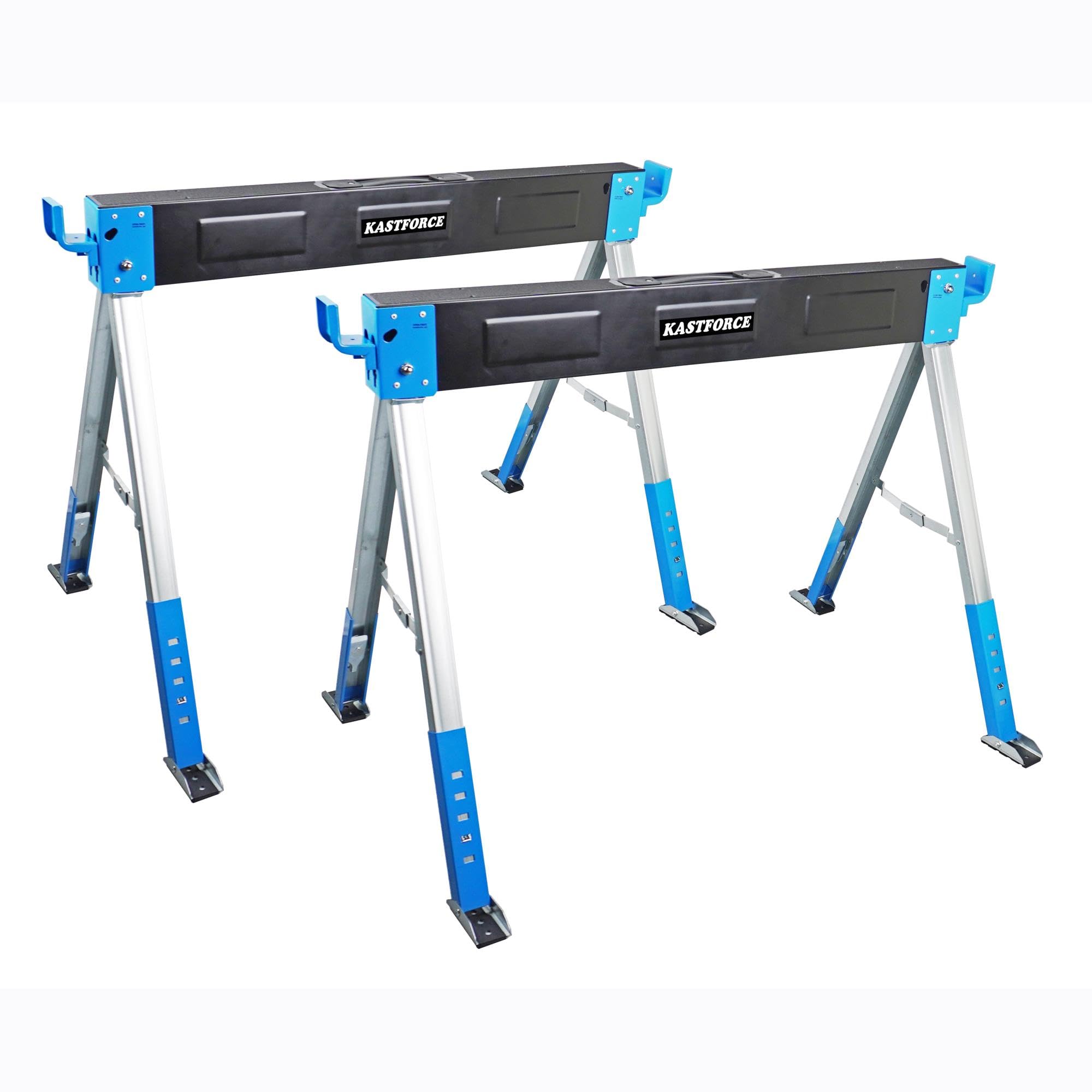 KF3018 - Cavalletto pieghevole per cavalletto, altezza regolabile, con gambe regolabili, confezione da 2