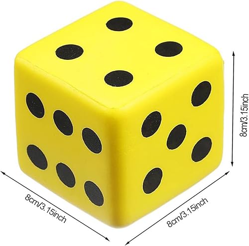 Miniatura 2 de 1 dados de esponja de poliuretano, accesorio para juegos de mesa, bloques cuadrados grandes de 3.1 in para escuela, familia, enseñanza de