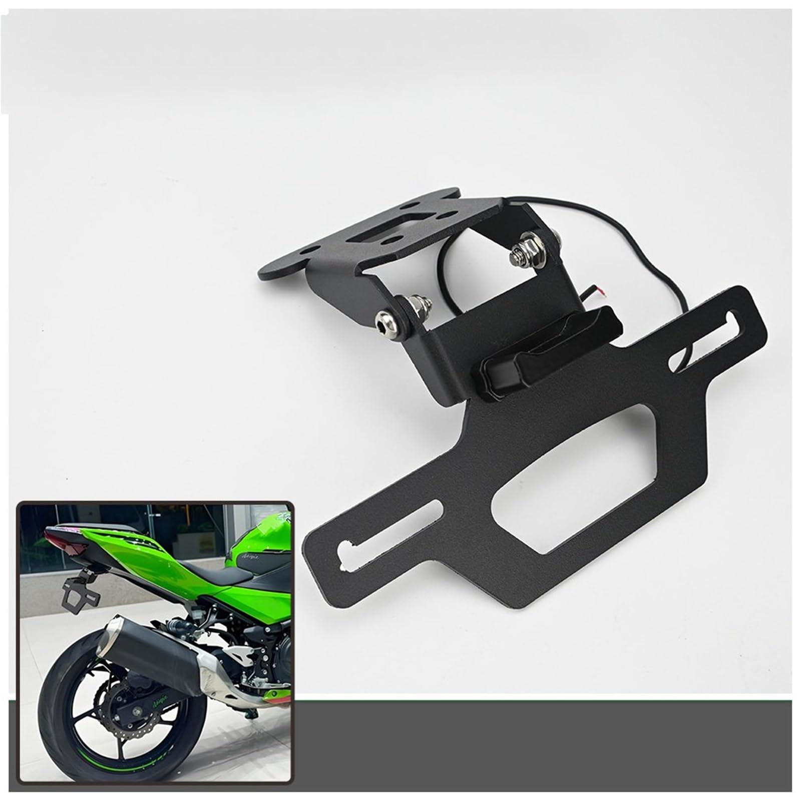 Portatarga A Scomparsa Per Moto, Eliminacoda E Portatarga Posteriore Con Luce LED Per Ninja 250 400 EX250 Z250 ER Z300