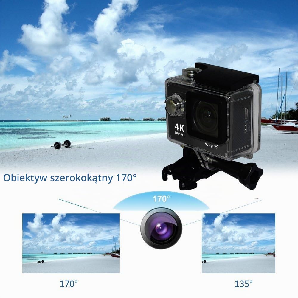 PRO Cam 16 MP 30 m kamera podwodna Wi-Fi 4K Ultra HD DV sportowa mini kamera sportowa