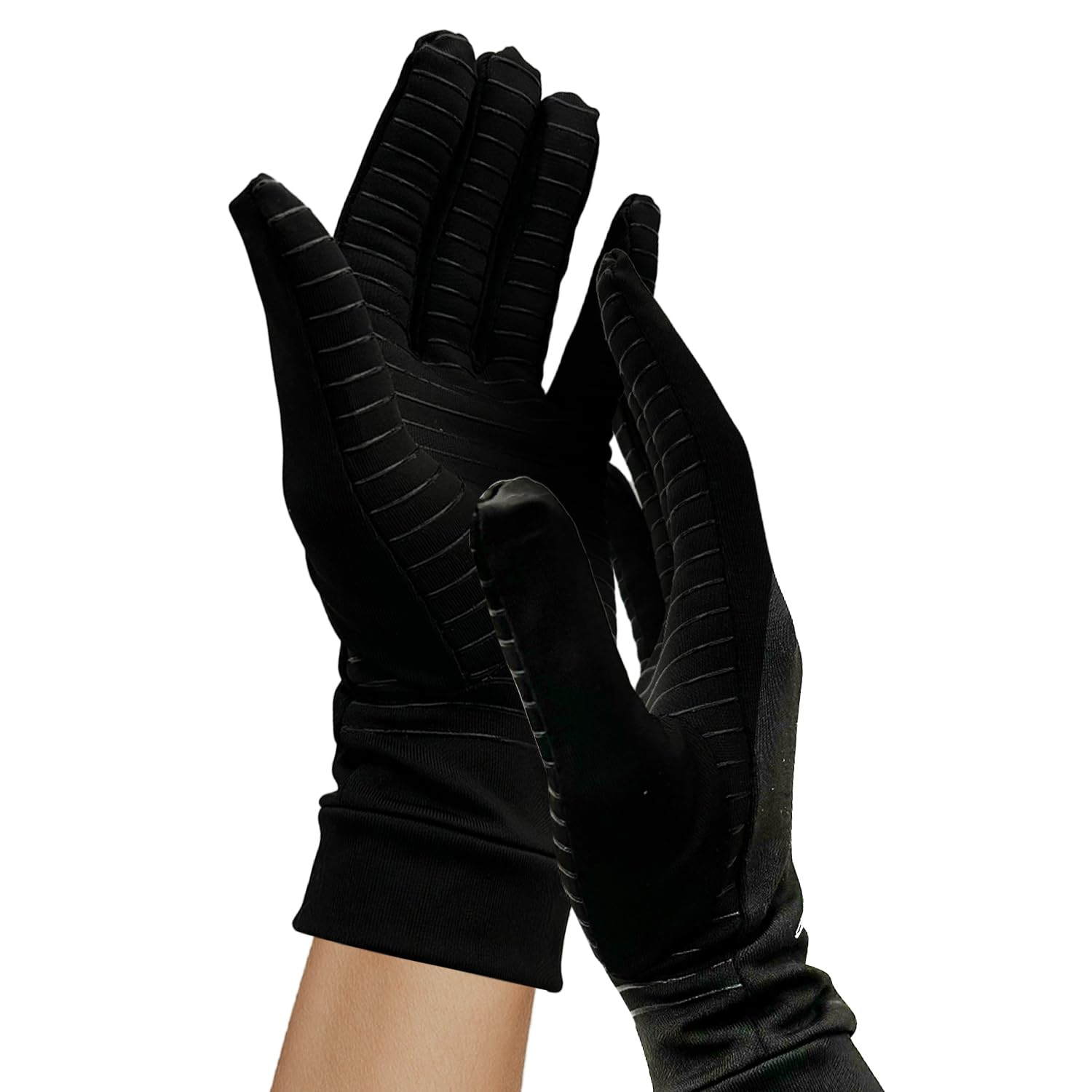 Doctor Developed Copper Arthritis gloves / Compression gloves for Women & Men and Doctor Written Handbook - Useful for Arthritis, Raynauds, RSI, Carpal tunnel (Large)