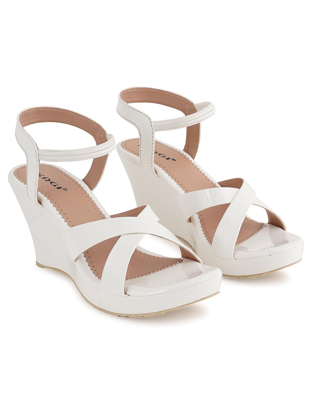 IKAGI Fashion Women Stylish Fancy Solid Comfortable Sandals Casual Wedge Heel Sandal For Womens & Girls (White, 6) (B0CVB7CMF2) Amazon Price History, Amazon Price Tracker