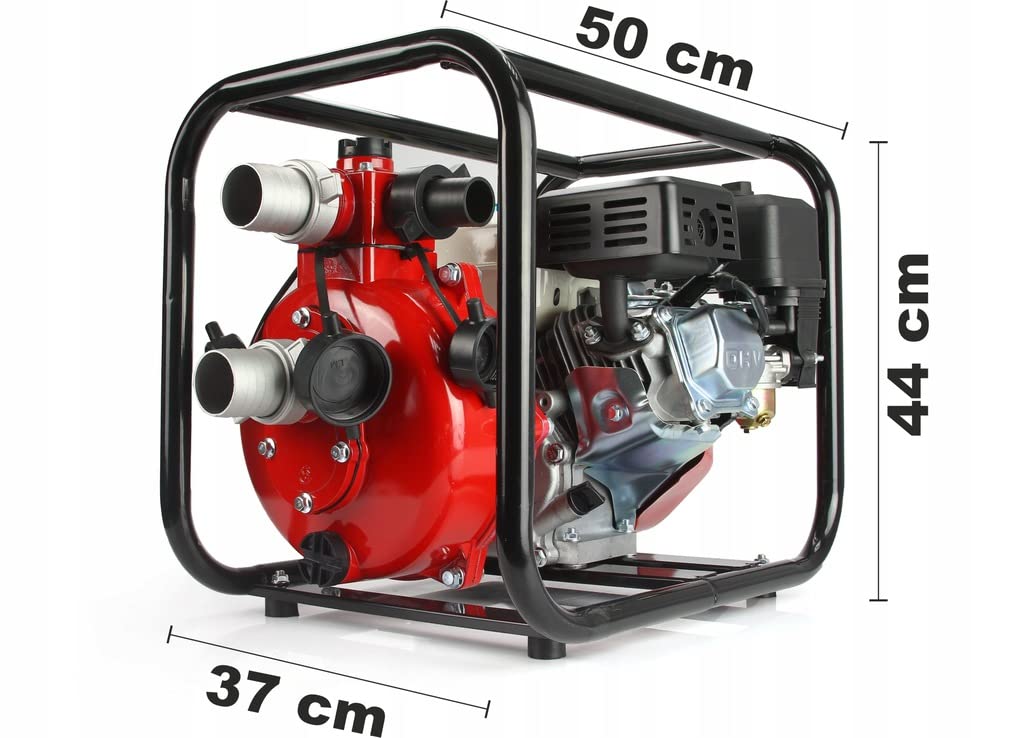 Motopompa a Scoppio per Irrigazione 4 Tempi Benzina OHV 7 CV Altezza di Sollevamento 65m Autoadescante Portata 600 L/min