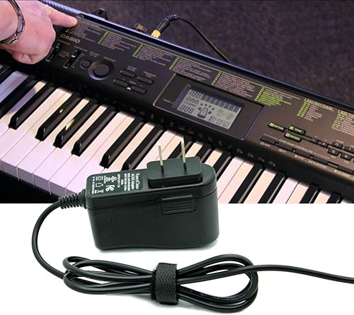 Miniatura 7 de Adaptador CA/CC de 9.5 V para Casio ADE95100LU, cargador de fuente de alimentación con certificación UL para teclado de piano Casio, solo compatible