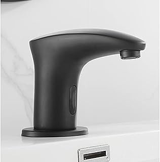 Sensor Taps for Wash Basin Black Automatic Sensor Mixer Tap Touchless Tap Mixer Tap Bathroom Sink with Deck, B, Cold Water Tap,B,Hot and Cold Water