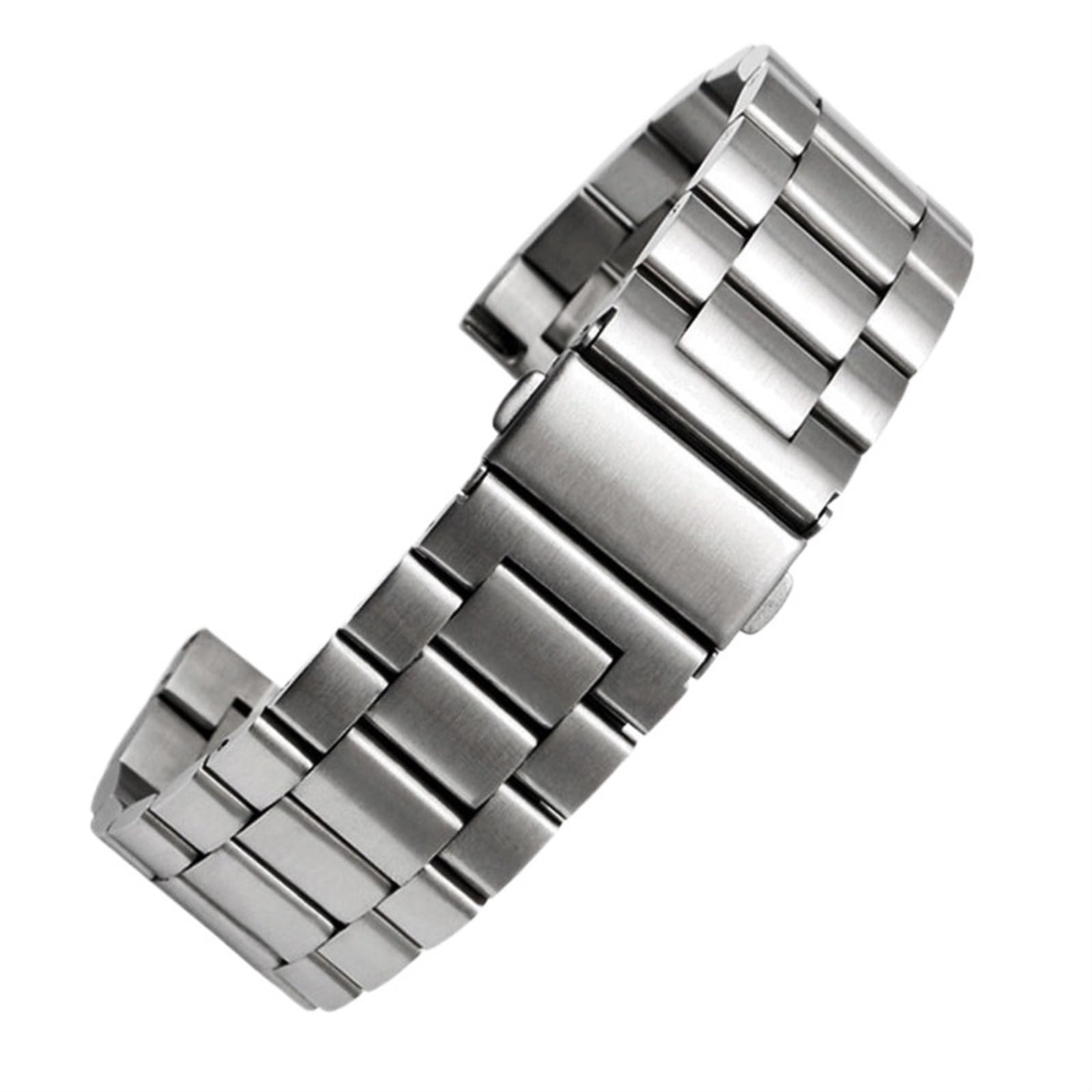 Edelstahl-Metall-Uhrenarmband, Schnellverschluss, 18–24 mm, Faltschnalle, für Herren und Damen, universell geeignet für Smartwatch