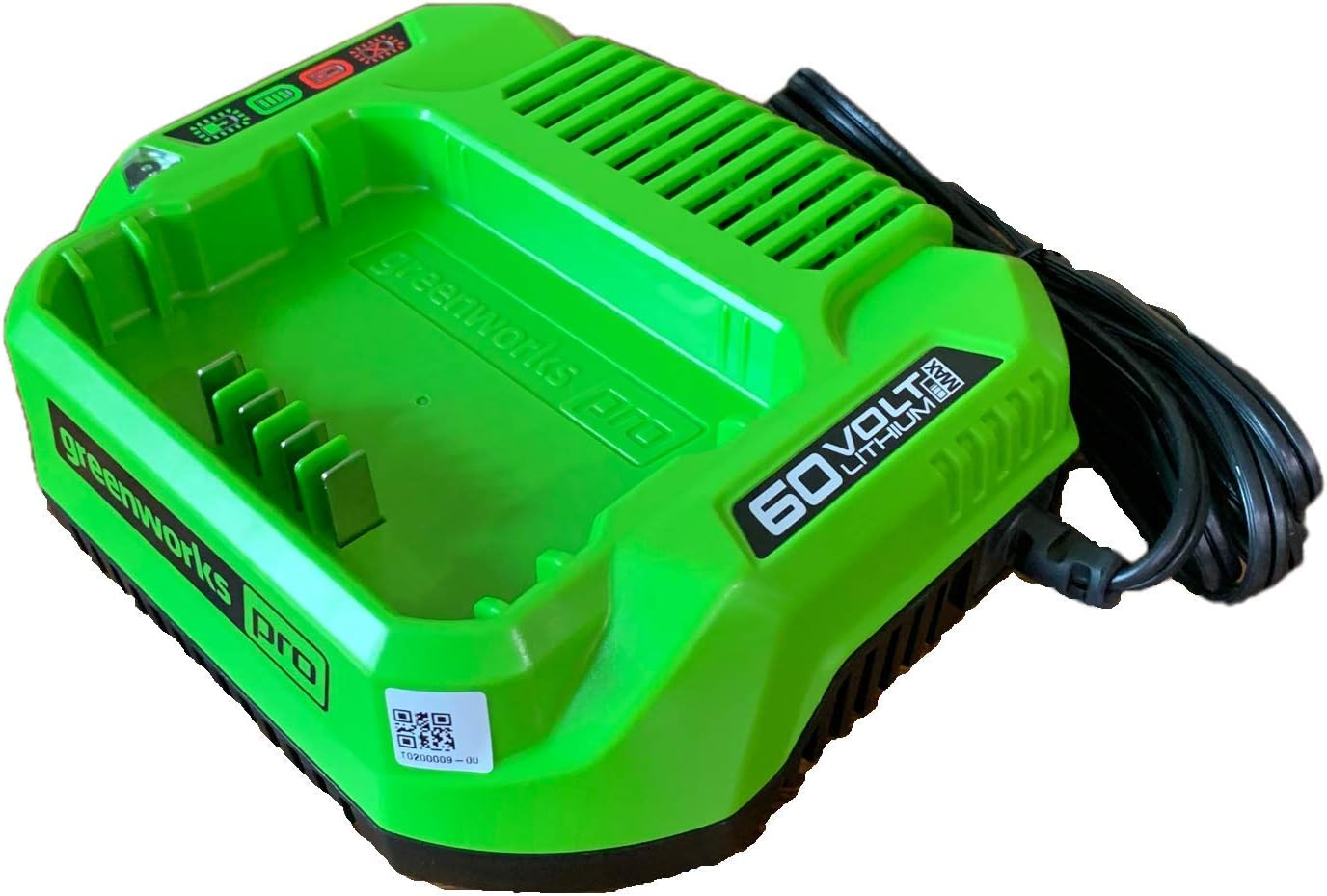 Greenworks Pro 60-Volt GEN2 Lithium Ion (Li-ion) Cordless Power Equipment Battery Charger