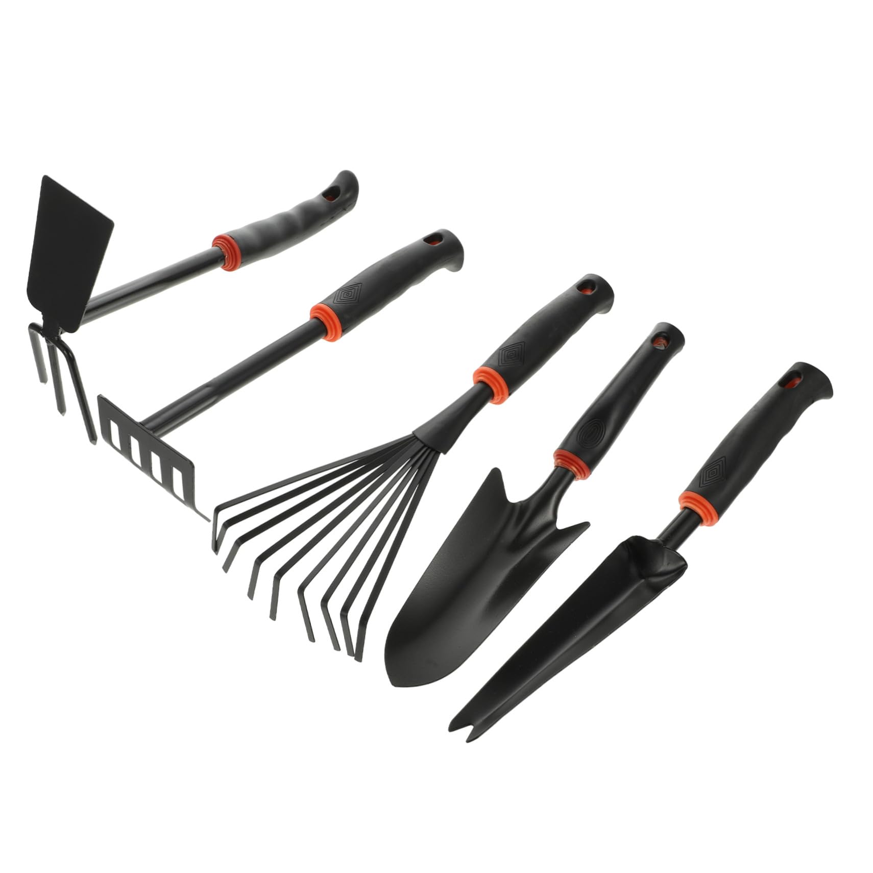 5 Stück Gartengeräte mit Kleinem Gartenspaten und Robuster Gartenschaufel aus Eisen mit Leichtem Vinylgriff für Vielseitige Gartenarbeit im Außenbereich
