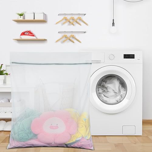 Miniatura 6 de Bolsas de malla para ropa delicada Vivifying, paquete de 2 bolsas XXXL extra grandes con estructura de nido de abeja y cierre para lavadora,