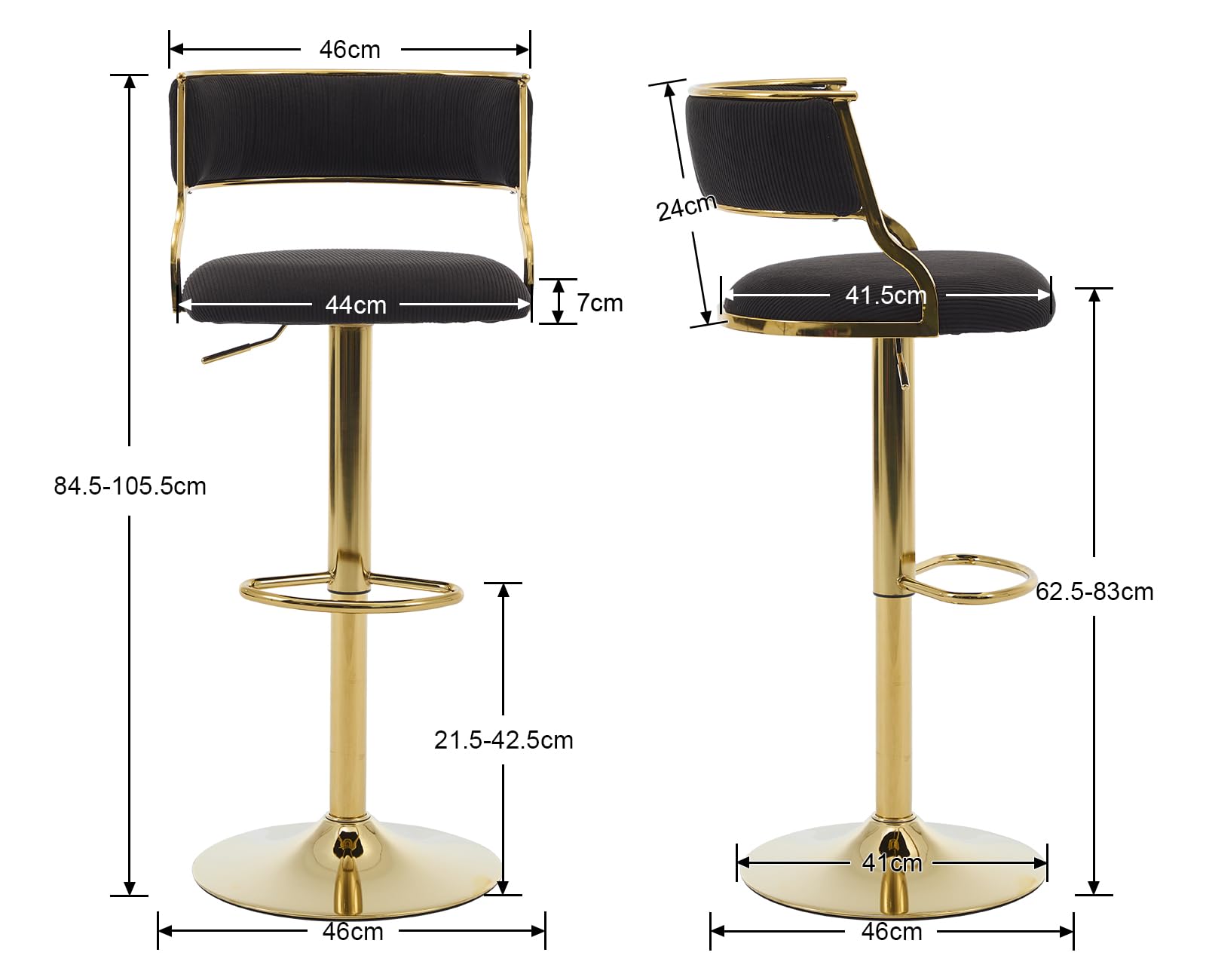 Ya-Home Set van 2 barkrukken verstelbare ontbijt barstoelen met metalen basis, moderne draaibare tegenkrukken voor keukeneilanden, groen Ya-Home Set van 2 barkrukken verstelbare ontbijt barstoelen met metalen basis, moderne draaibare tegenkrukken voor keukeneilanden, groen