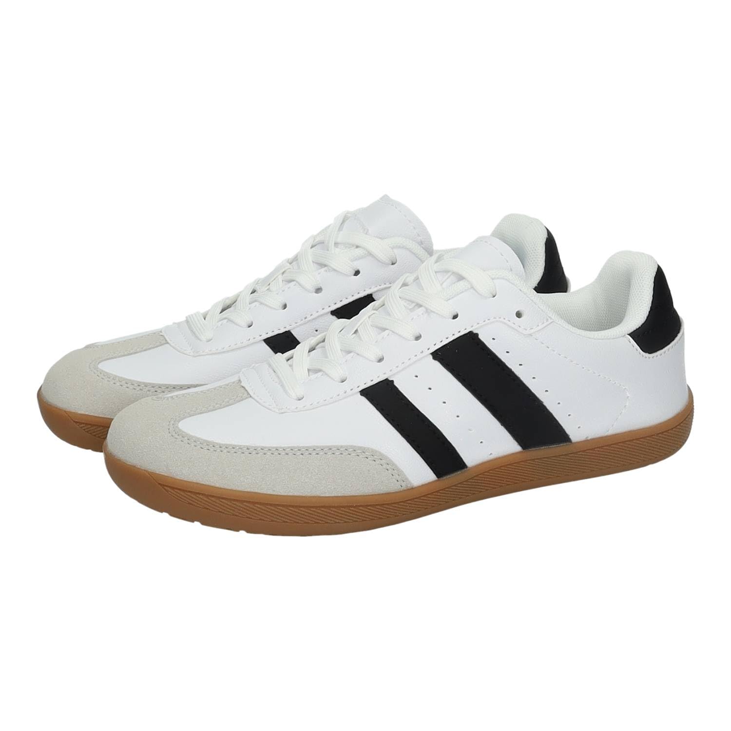 DEMAX 7-1227B2 Zapatillas Deportivas respetuosas para Mujer Blancas con Detalles Negros y Plantilla Double Memory Foam Mujer Deportivos