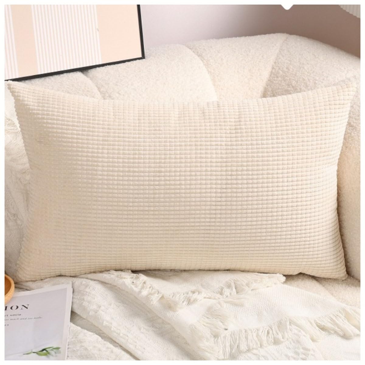 Swj-Swjssb #11 Decorative Cushion Covers Rectangle Throw Pillow Covers With Zip,Soft Corduroy Pillowcases For Living Room Couch Sofa Bed Pillows Protector Cover (Color : Size : 60X90 Cm (1Pc))