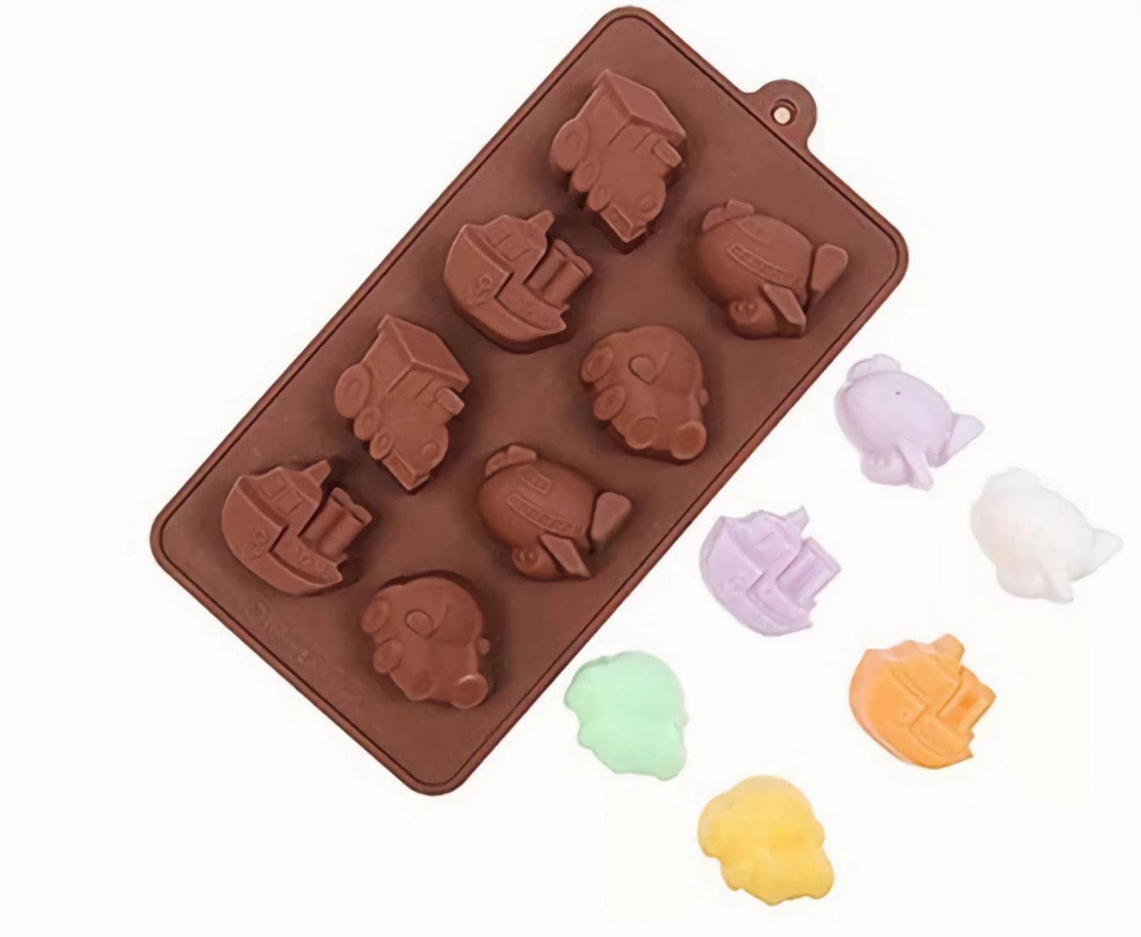 Joyeee 2Pcs Silicone 3D Car Shape Non-stick Candy Molds - Image 3