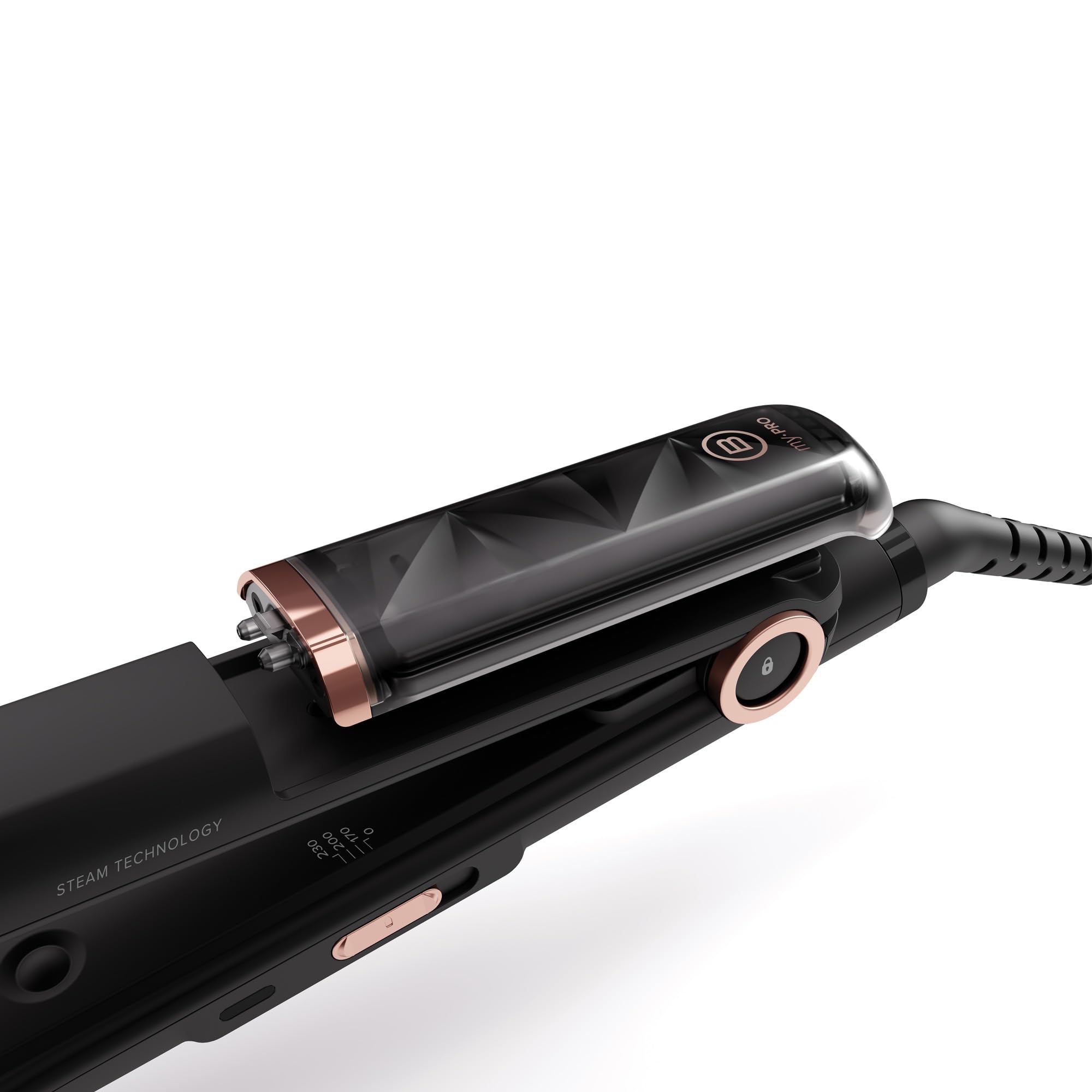 Bellissima Lisseur Vapeur, Plaque Céramique - Lisseur Cheveux à Vapeur, Protection et Brillance - My Pro Steam B28 100, 3 Températures - Adapté à Tout Type de Cheveux Même Frisés, Crépus