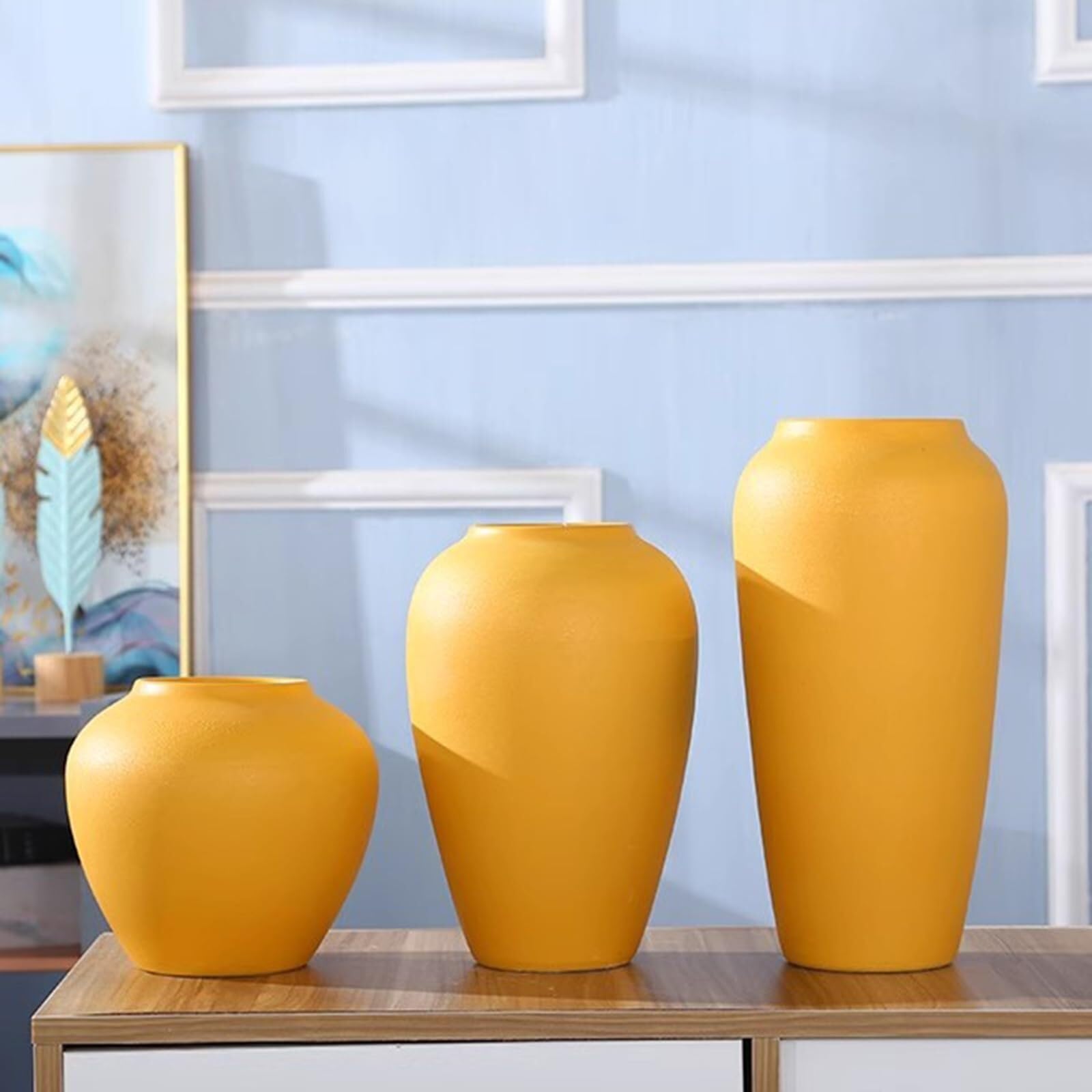 Vasi per fiori Vaso in ceramica Decorazione vaso di fiori secchi retrò for l'arredamento del centro studi soggiorno Centrotavola(21 * 21 * 6CM)