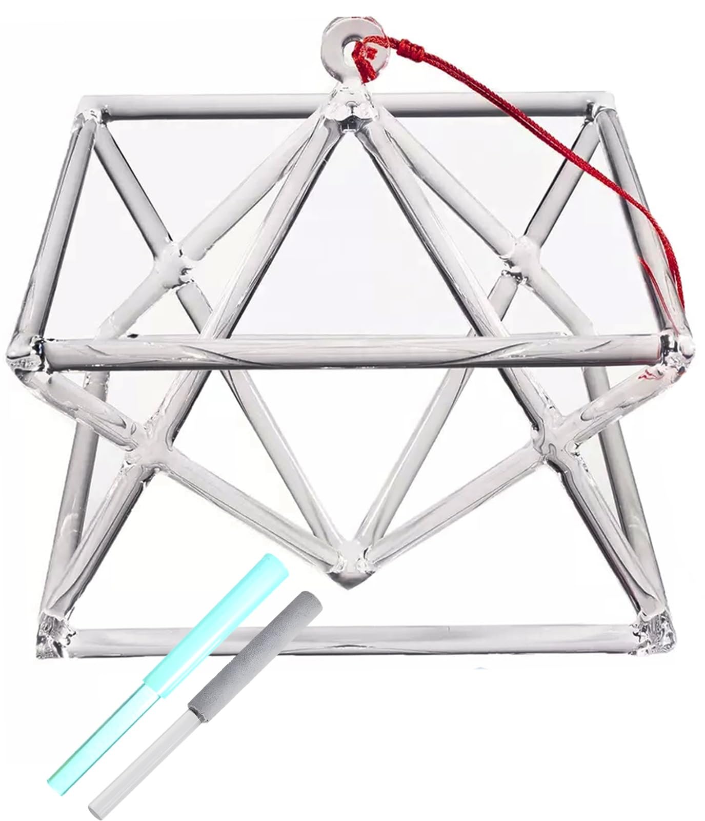SBCGFY Quartz Crystal Singing Pyramid Mokaba Merkaba, Chakra Healing Musical Instrument Sound Therapy Meditation Yoga Sound Healing Meditation,7 inch