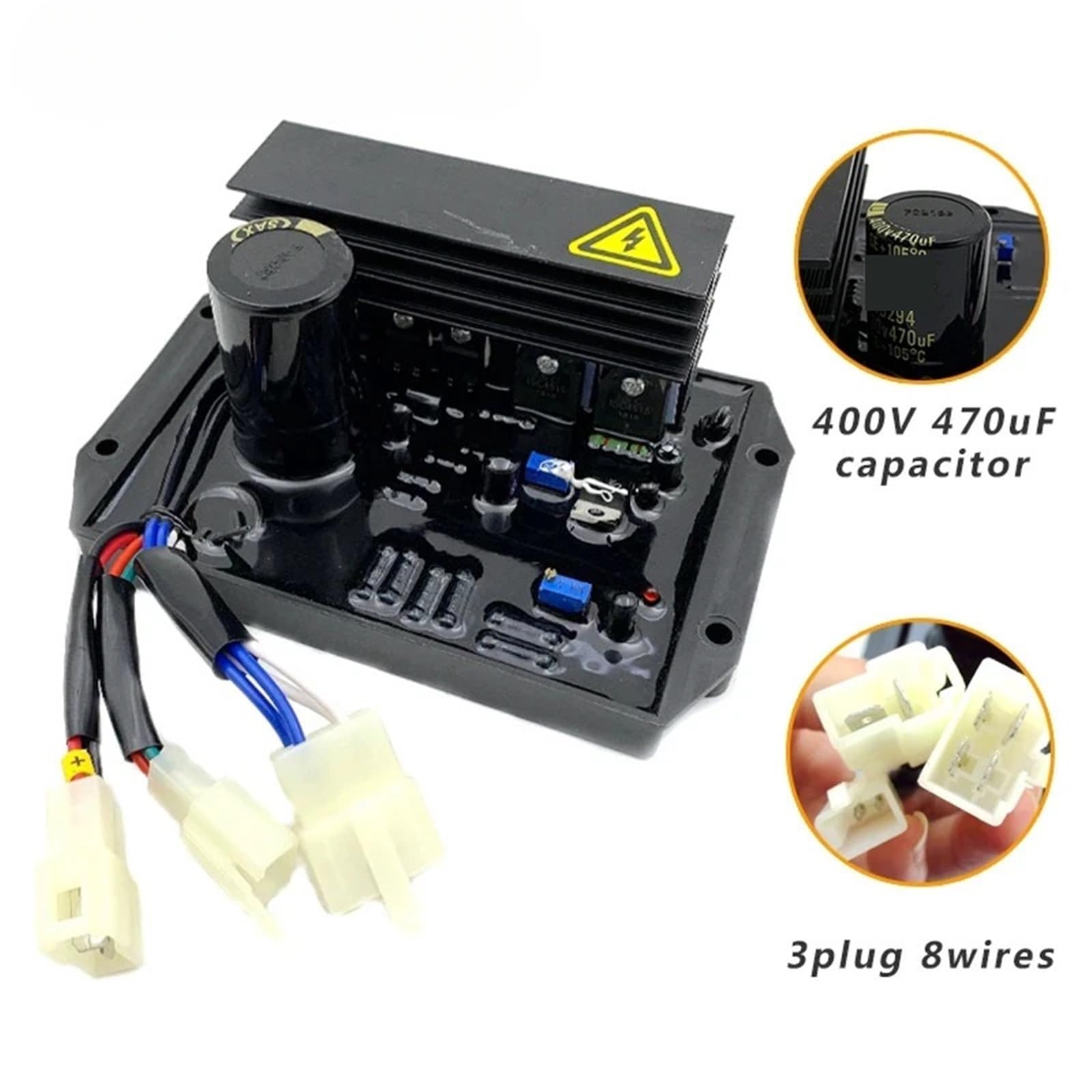 1 x regulator napięcia AVR KT245-3B38 KT245-1B22 do jednofazowego/trójfazowego agregatu prądotwórczego 220 V/380 V 8-15 kW (jednofazowy)