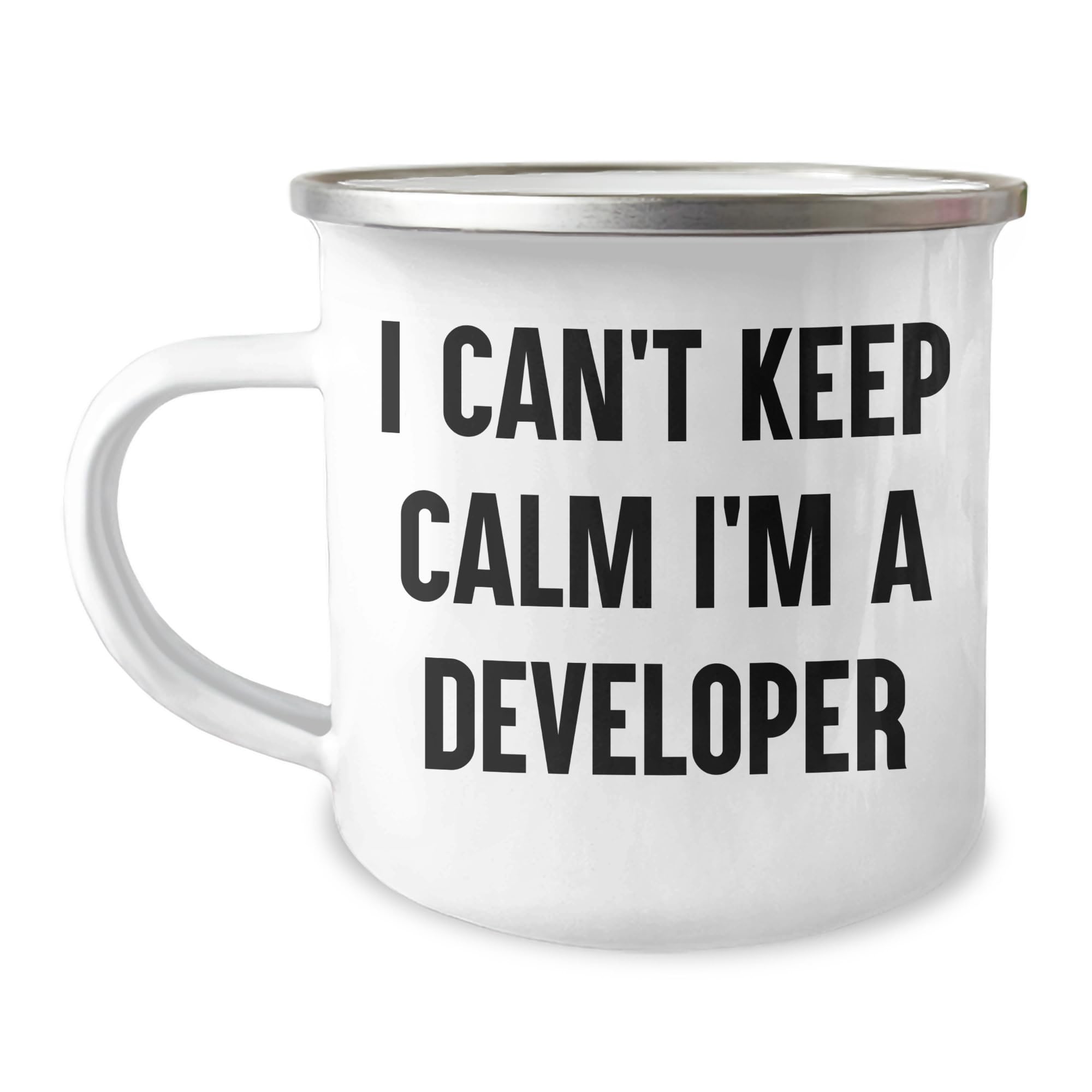 I Can't Keep Calm I'm A Developer Developer Gifts Christmas Funny Camping Mug