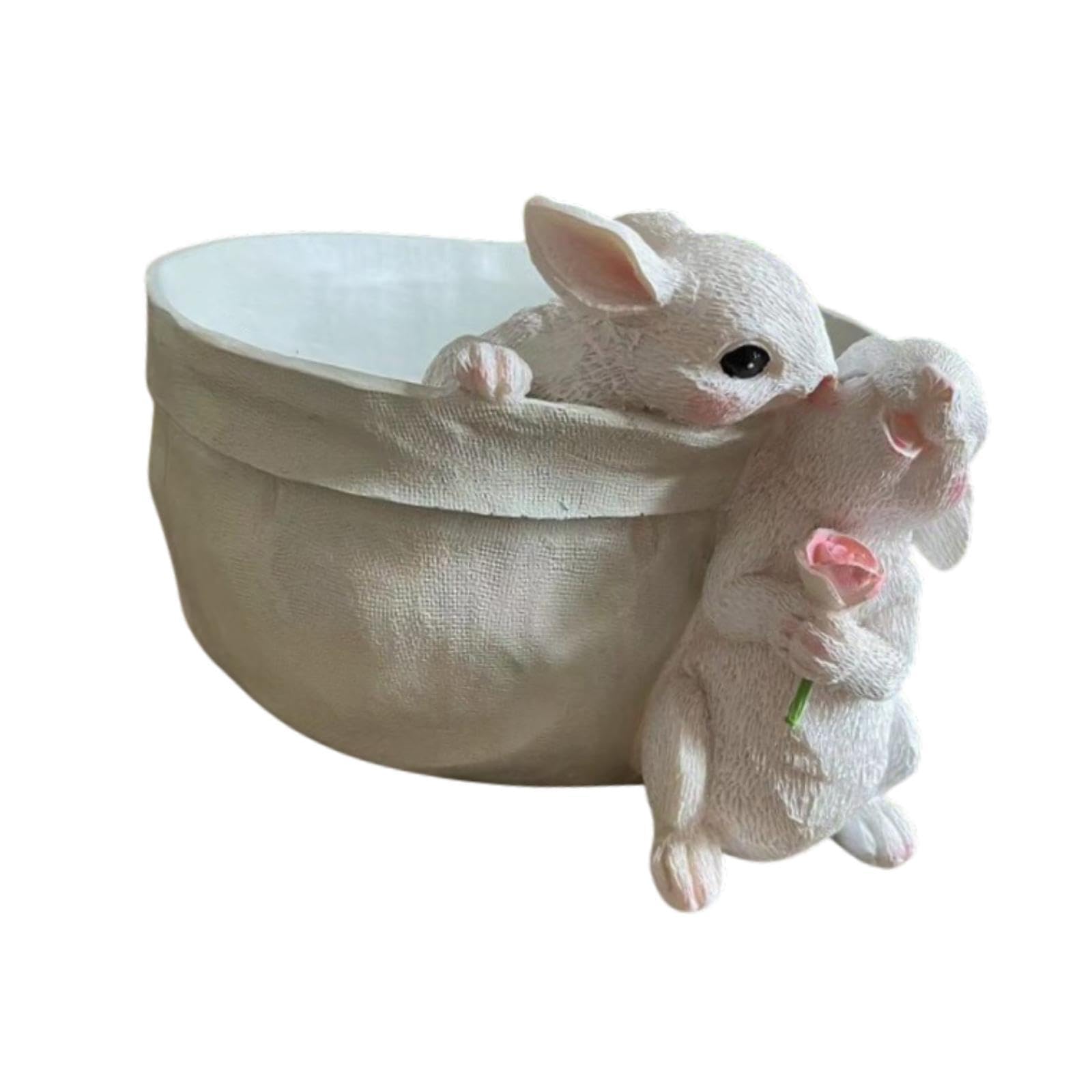 Pot de fleurs lapin pour balcon et table au style artisanal unique