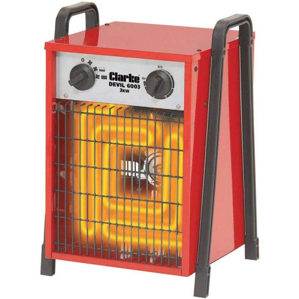 CLARKE Devil 6003 Workshop Electric 3KW Fan Heater 230v by Clarke  International : Amazon.co.uk: DIY u0026 Tools