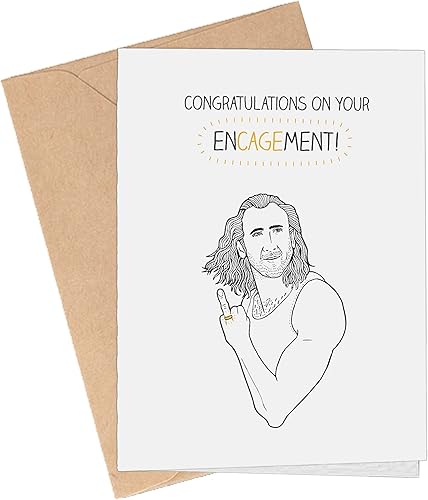 Nicolas Cage Pun Con Air Words Tarjeta de felicitación para cumpleaños, aniversario