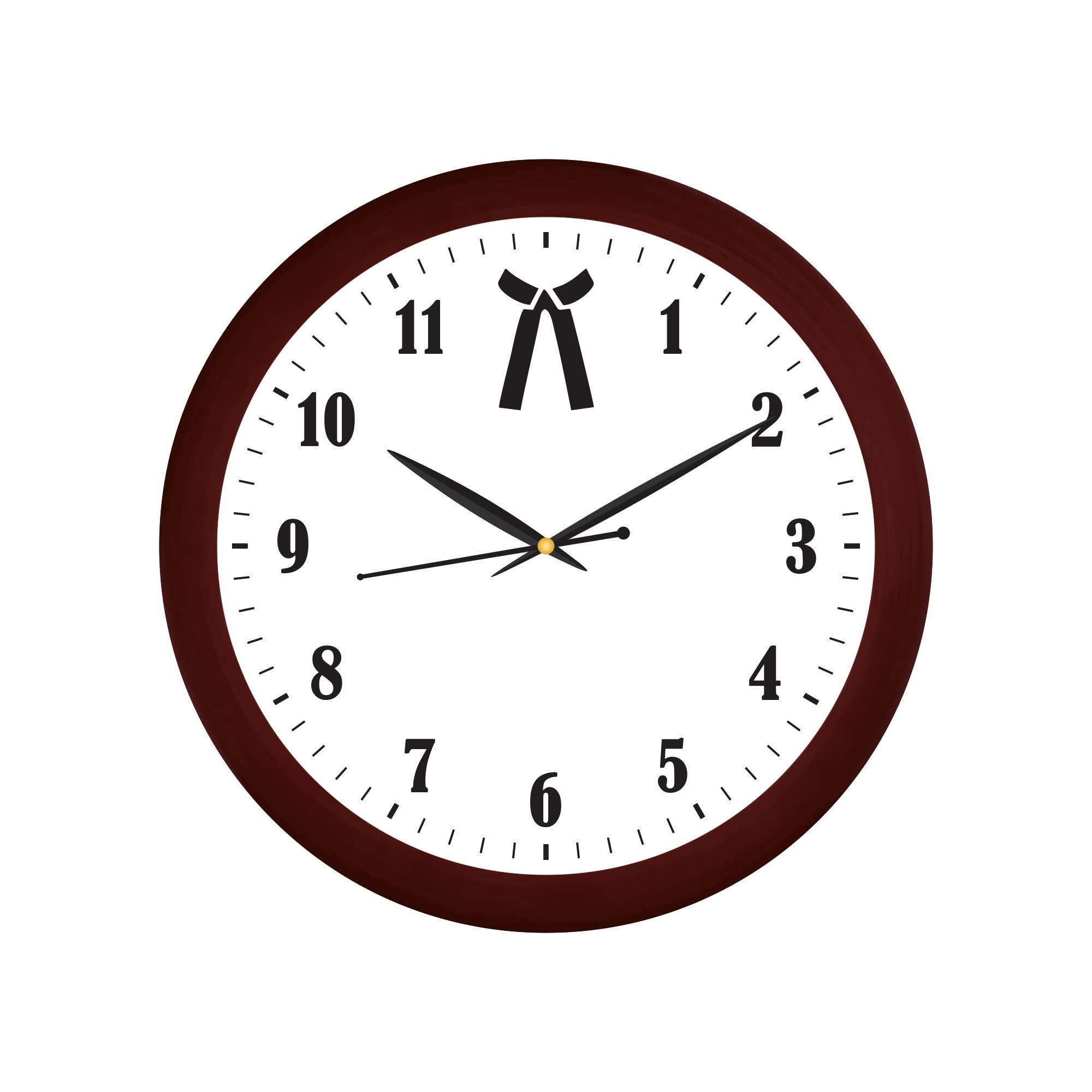 Shri R. K.Advocate Band 12 inches Analogue Plastic Glass Wall Clock-Brown