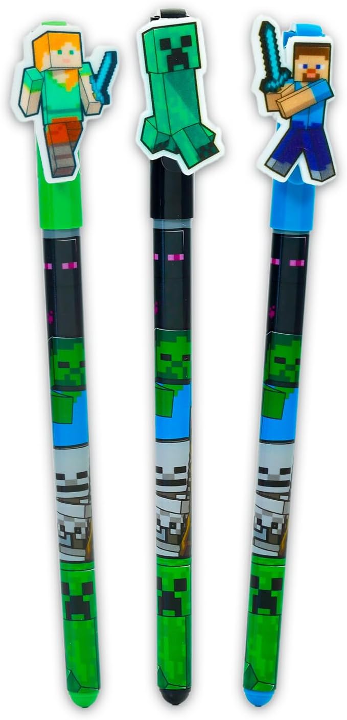 Minecraft Pencil Case for Kids Bundle - Minecraft Pencil Pouch, Pens, More image 2