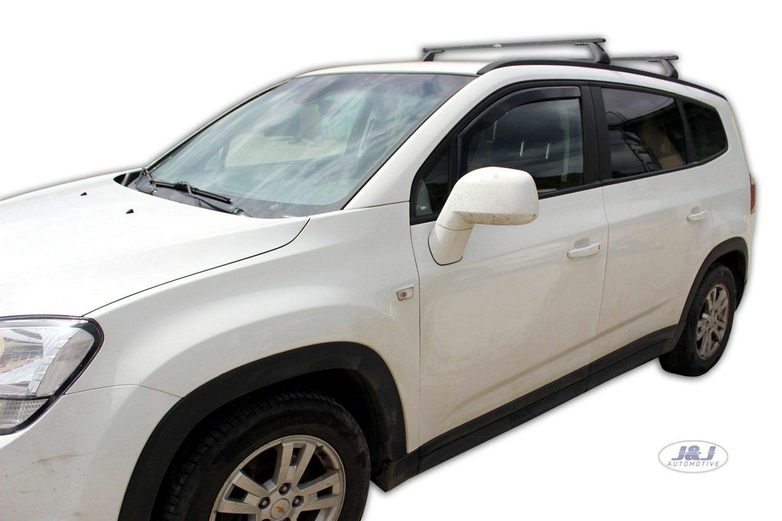J&J AUTOMOTIVE Windabweiser passend für Chevrolet Orlando 5-Türer 2011-2018 2tlg, Heko Regenabweiser Vorne Getönt Dunkel Passform