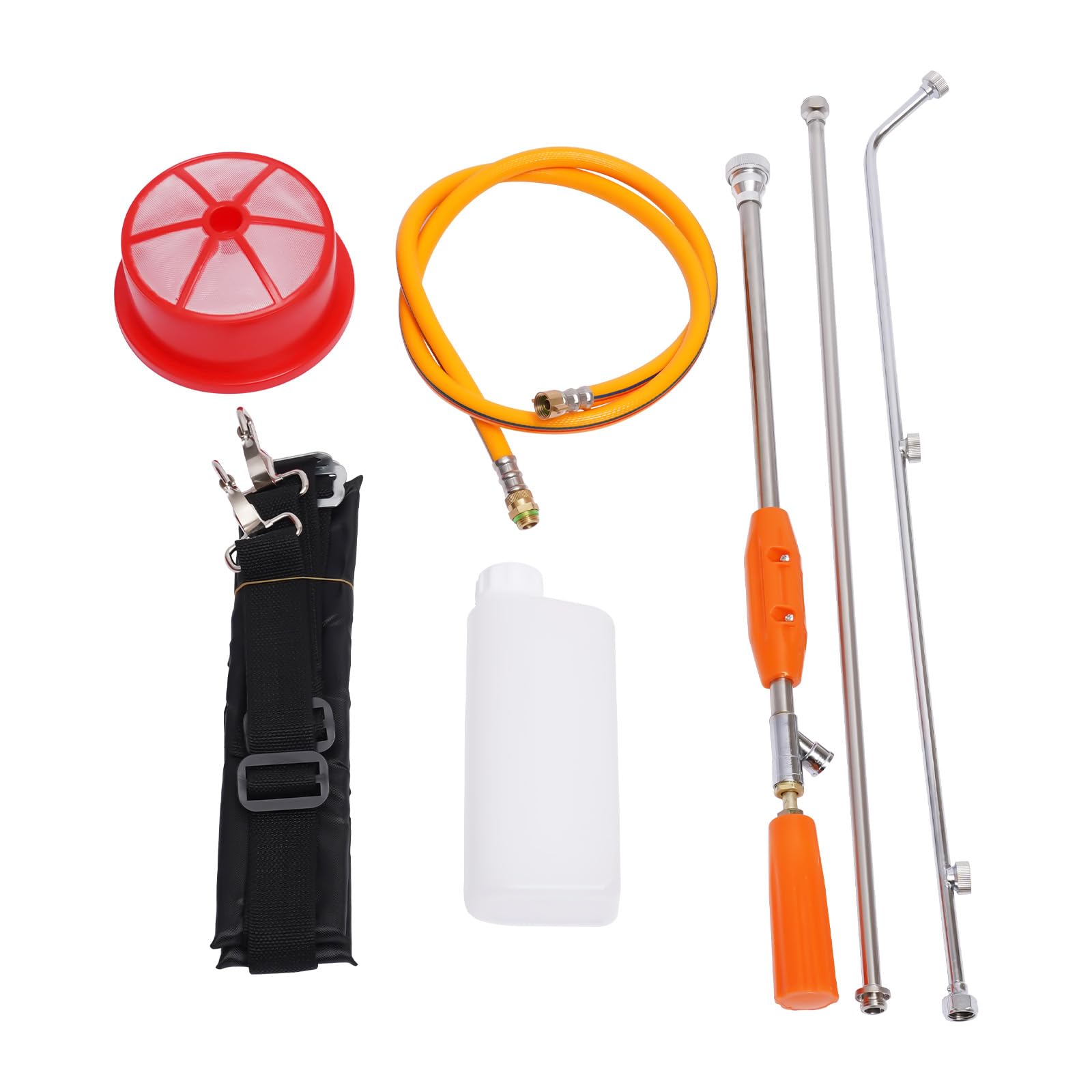 Opryskiwacz spalinowy, 25,4 cm³, 700 W, pompa wysokociśnieniowa 20 l, opryskiwacz ciśnieniowy, wysokość 4-6 m, rozpylanie równoległe 2-8 m, zapłon CDI