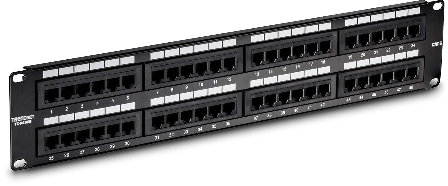 Bеѕt Dеаl Chеар 🛒 TRENDnet 48-Port Cat6 Unshielded Patch Panel, Wallmount or Rackmount, Compatible with Cat3,4,5,5e,6 Cabling, for Ethernet, Fast Ethernet, Gigabit Applications, Black, TC-P48C6 Wееklу Tор Sаlе TRENDnet 48-Port Cat6 Unshielded Patch Panel, Wallmount or Rackmount, Compatible with Cat3,4,5,5e,6 Cabling, for Ethernet, Fast Ethernet, Gigabit Applications, Black, TC-P48C6