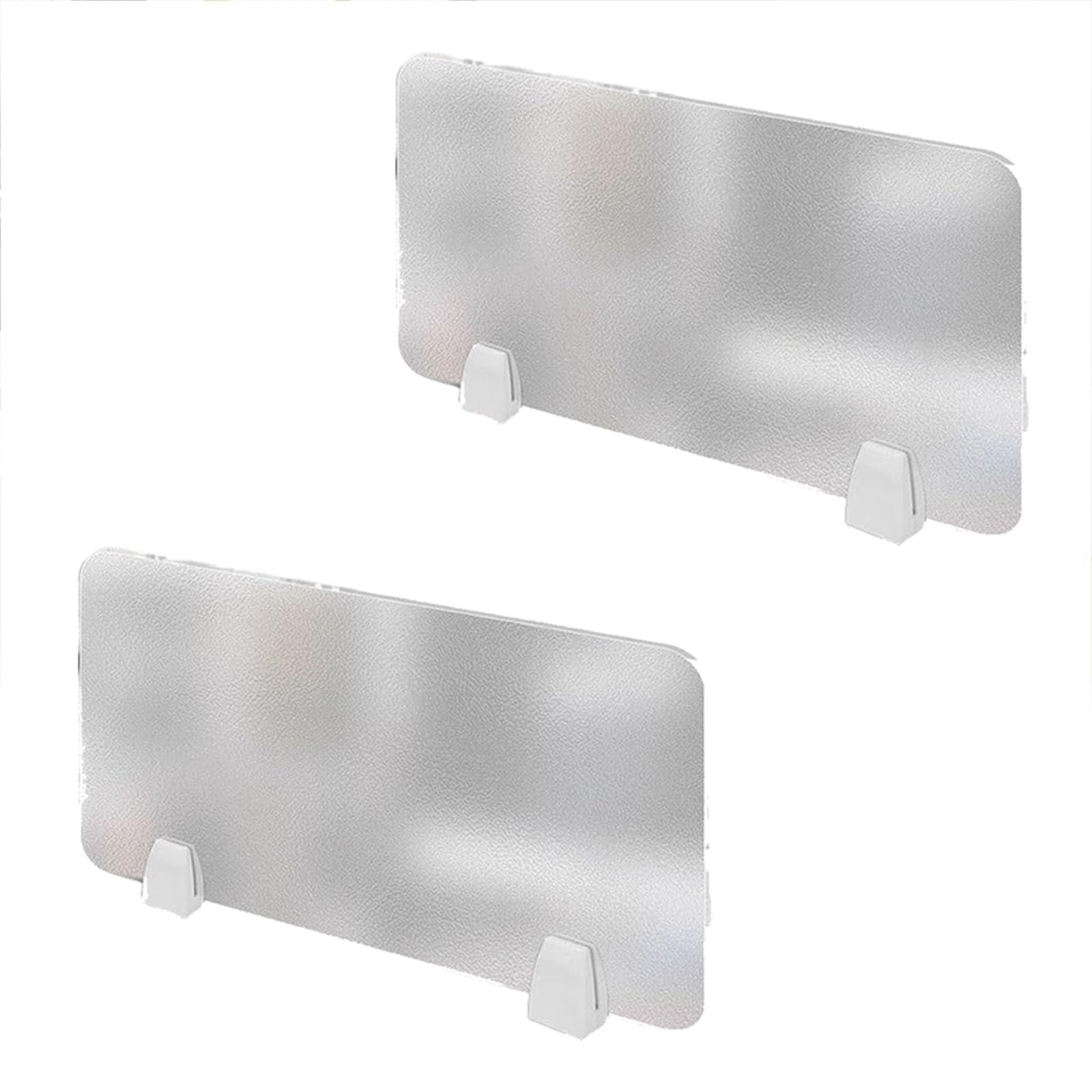 GJZQDKX Translucent Privacy Desk Divider Panel (2PCS 50CM x 30CM) Height Adjustable Partition Board for Visual Distractions Tabletop Workstation Privacy Shield