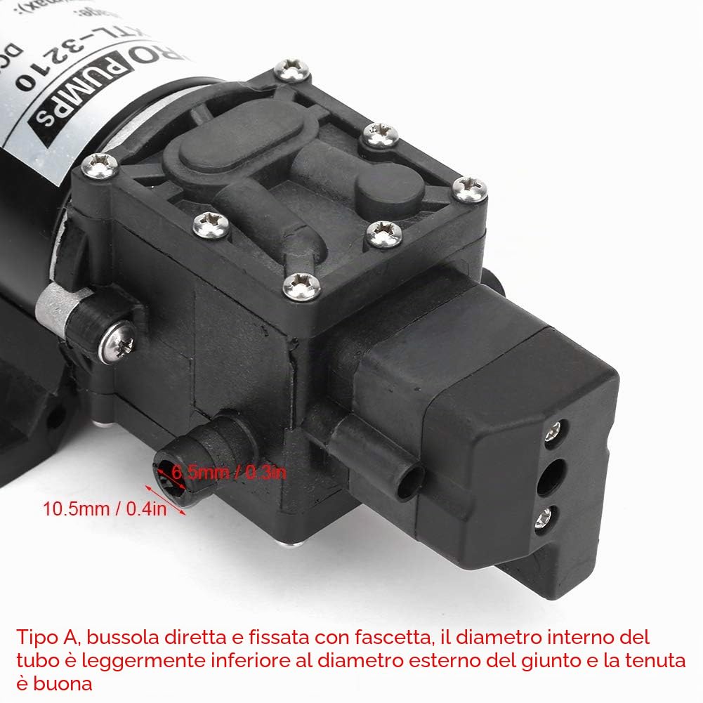 Pompa a microdiaframma 24 V 100 W 8 L/M ad alta pressione interruttore autoadescante per attrezzature industriali e pulizia
