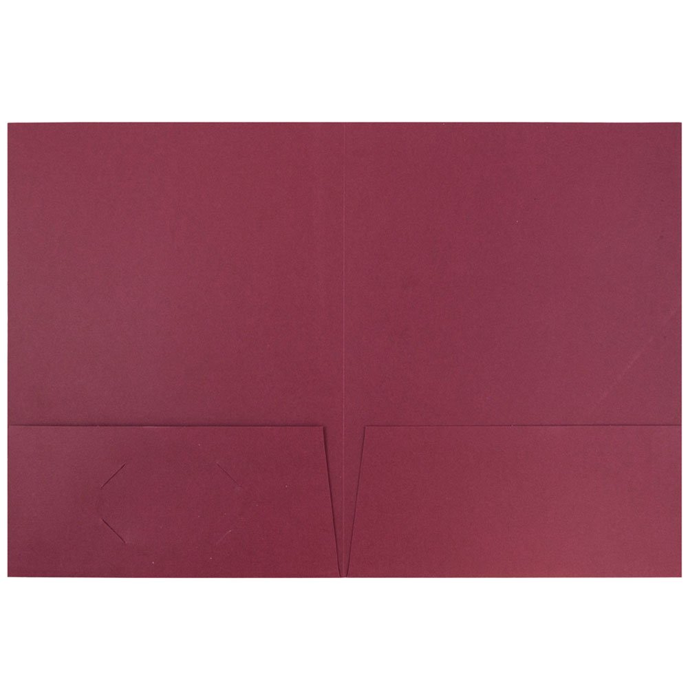JAM PAPER Präsentationsmappen aus Leinen, mit zwei Taschen, strukturiert, Briefgröße, Burgunderrot, 25 Stück