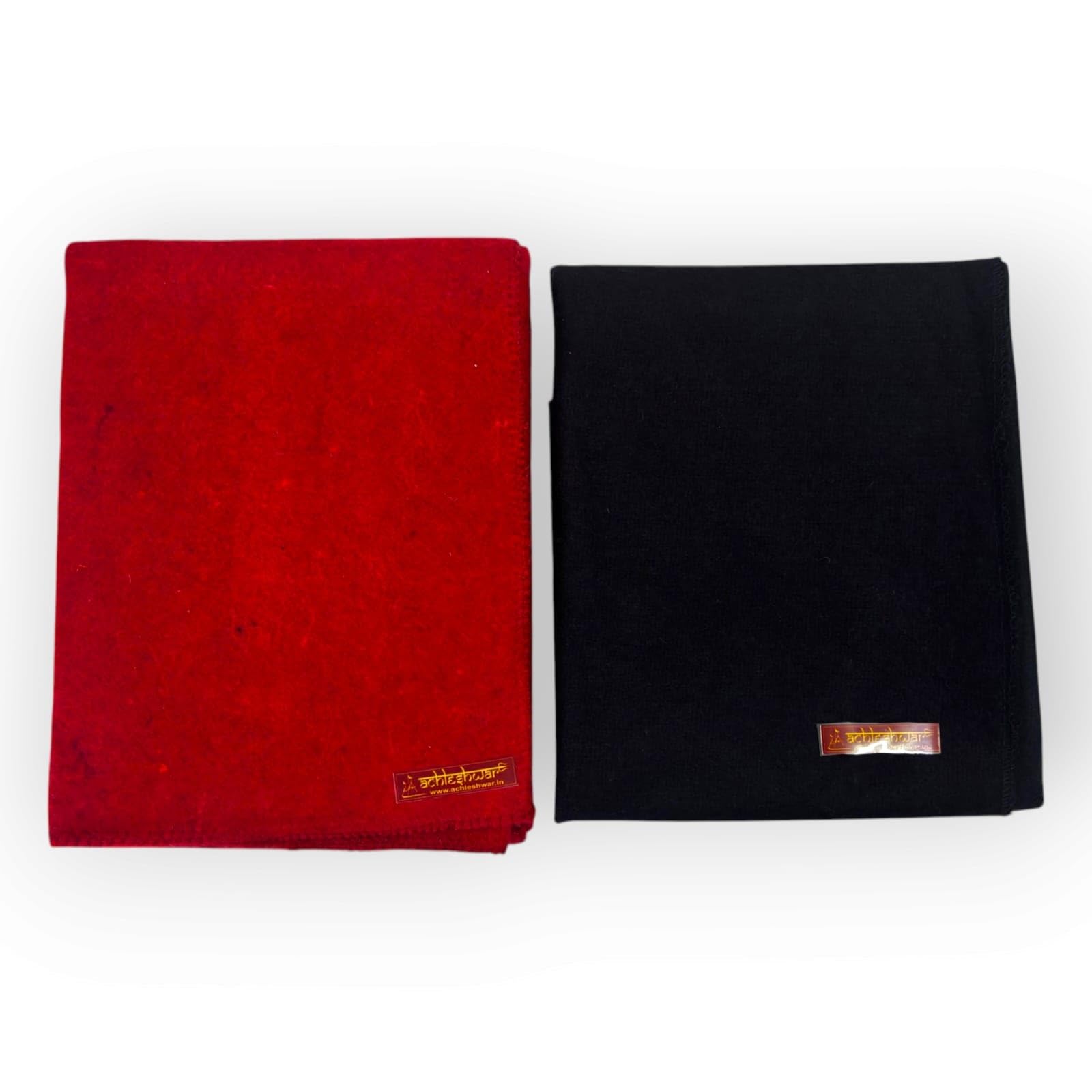 Achleshwar Combo of Premium Black and REd Woolen Aasan Completely Handcrafted Perfect Mat for Meditation & Prayers - Soft, Comfortable (Size 23 x 30 Inch)-image-37