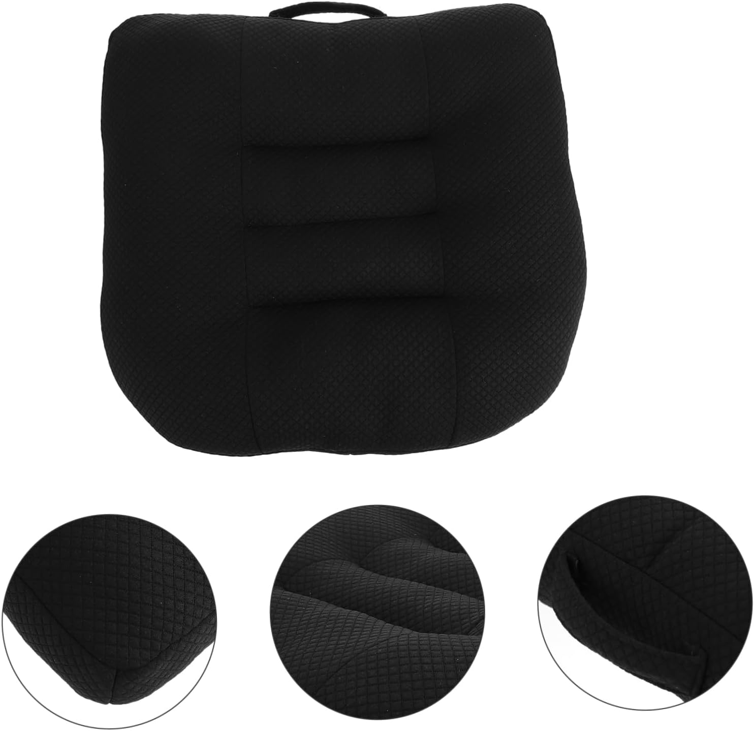 Tailbone Pain Relief Car Seat Cushion Heightening Pad for Drivers Breathable Ergonomic Black