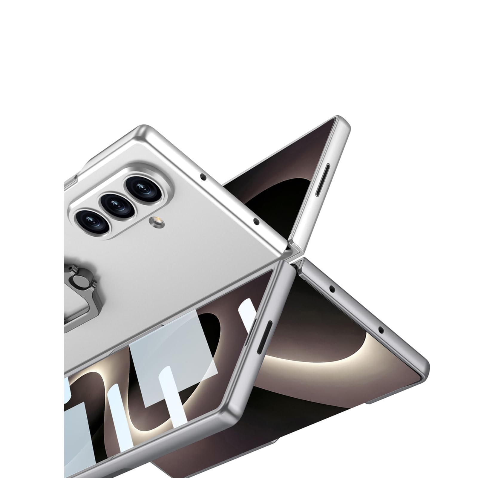 Custodia Per Samsung Galaxy Z Fold 8 Ultra, Antiurto Ultra Sottile Case | With Proteggi Schermo Staffa Guscio(Grigio)