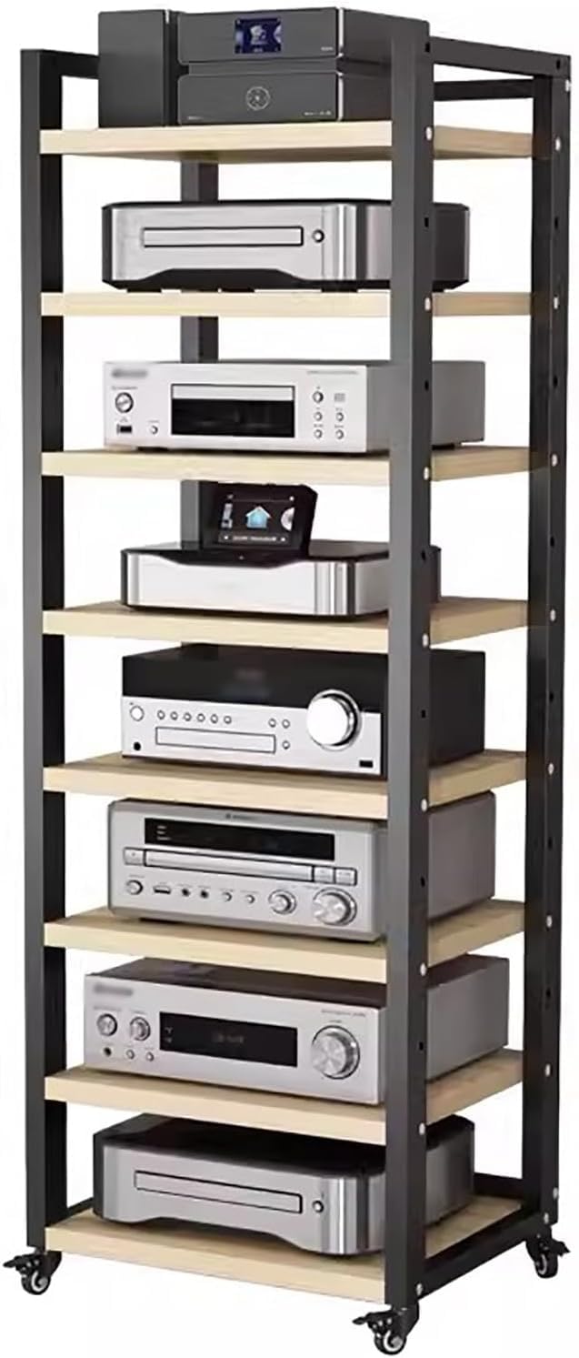 Estante de audio para medios con altura regulable para solucionar problemas de espacio