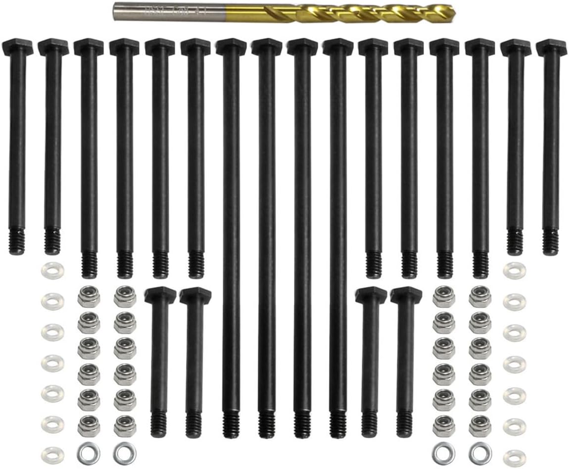 Hardened Steel Front Rear Suspension Arm PIN 7740 7741 7742 for 1/5 X-MAXX 6S 8S 1/6 XRT RC Car Upgrades（Black）