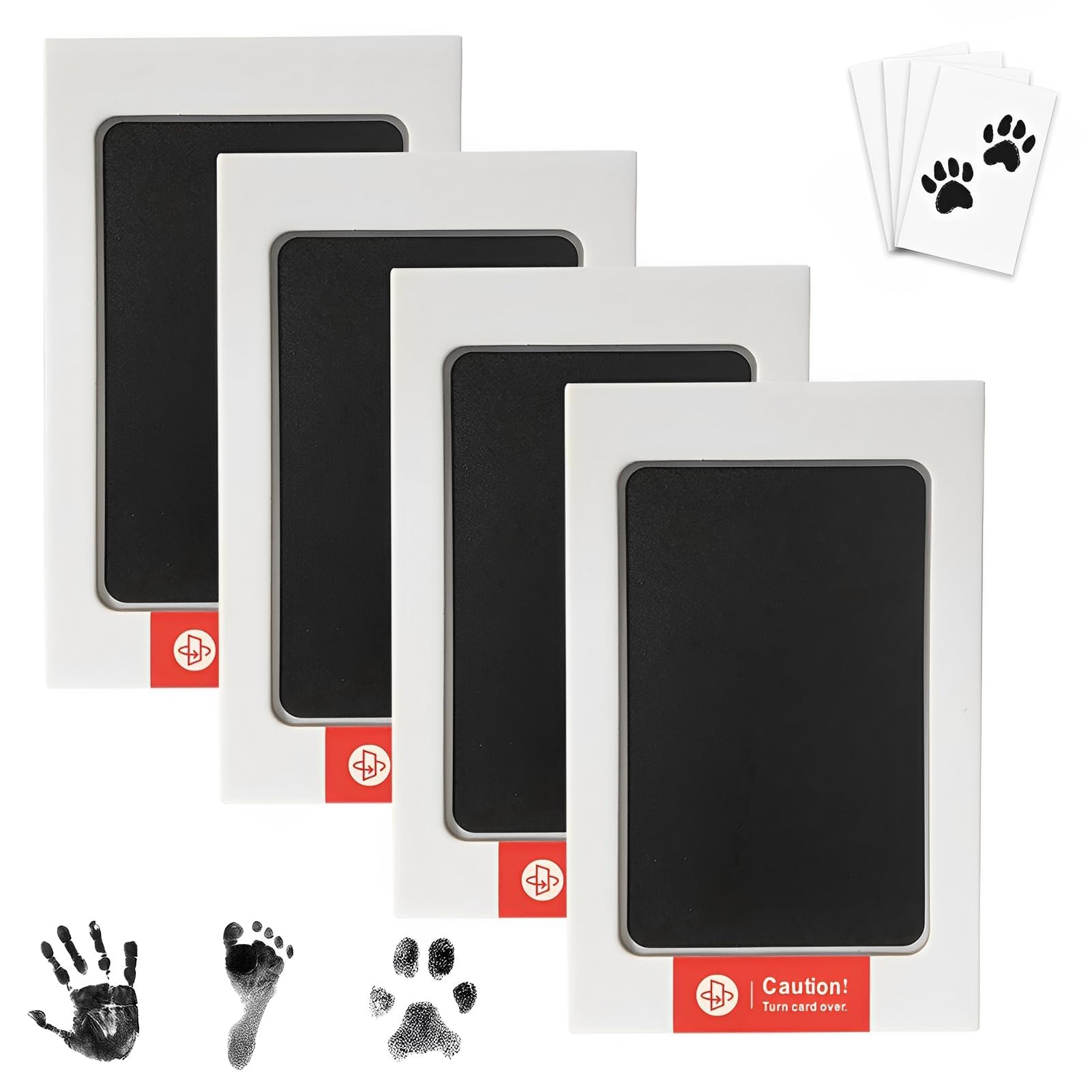 Kit Empreinte Chien Main Pied Bébé Chat Tampon Clean Touch pour Nouveau-Né et Animale Cadeau