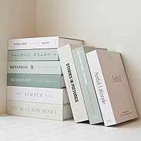 ZICOTO Set of 9 Faux Decorative Books - Aesthetic Sage Beige Storage Boxes for Coffee Table, Bookshelf & Mantel Decor