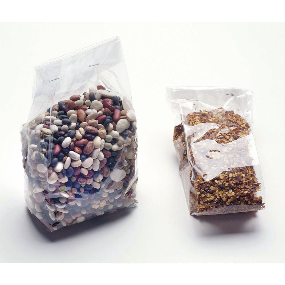 Poly Bags for Cookies Candy with Side Gusset Clear 1.2 mil - 4"L x 2 1/2"D x 9 1/2"H 100 Per Case by TEMKIN INTERNATIONAL,INC. – Plastic, Clear, Model 712699915892