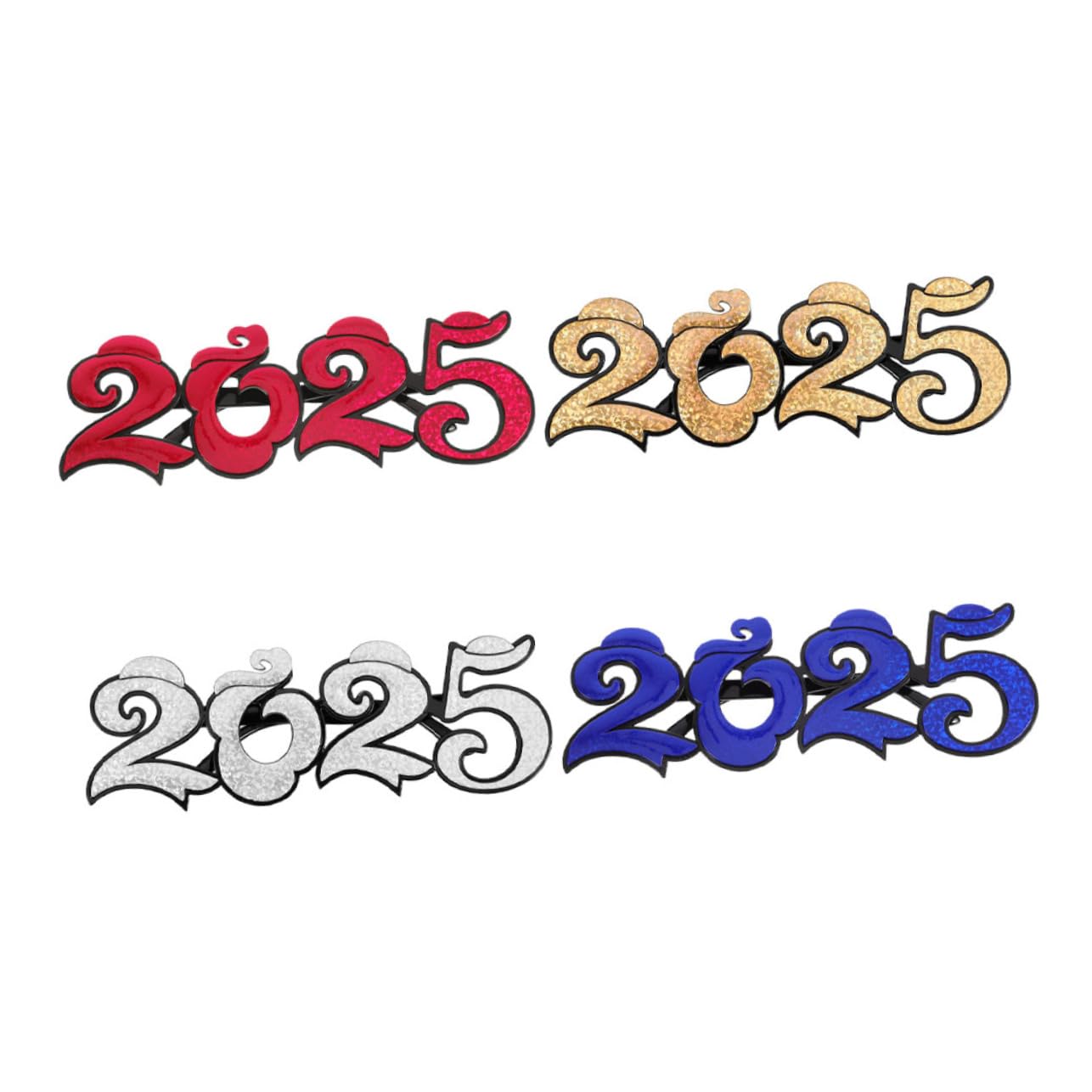 COLLBATH Year 2025 Event Eyewear Neon Colorful Glasses Party Fun Photo Booth Accessory Comfortable Reusable