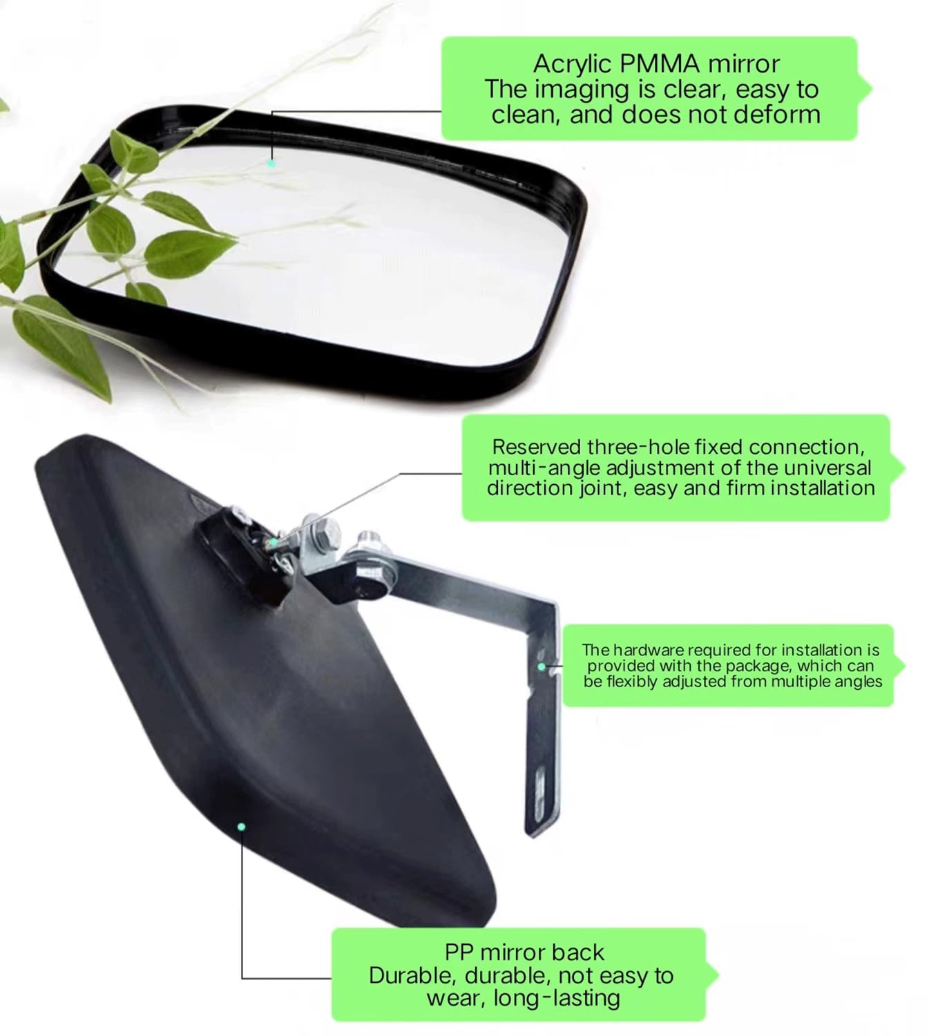 Specchio Antifurto Convesso Leggero da 16 Cm Specchio di Sicurezza di Sorveglianza del Supermercato per Aumentare Il Campo Visivo dello Specchio in Curva(Size:20 * 24cm)