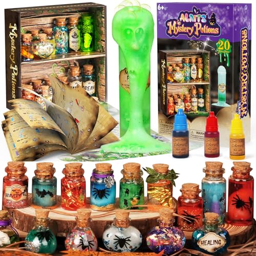 Alritz-Mystery-Potions-Kit-for-Kids-20-Magic-Mix-Witch-Potion-Bottles-Happy-Decorations-Ornaments-Pumpkin-Table-Craft-Toys-Gift-for-Boys-Girls-Age-6-7-8-9-10-11-Indoor-Outdoor-Christmas-Party-Decor